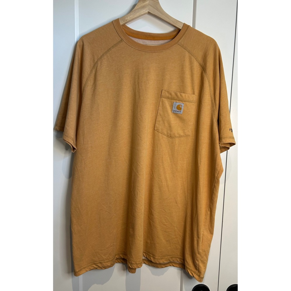 Carhartt Force Relaxed Fit Pocket T-Shirt XL Yellow Ochre Heather 100410 Y12